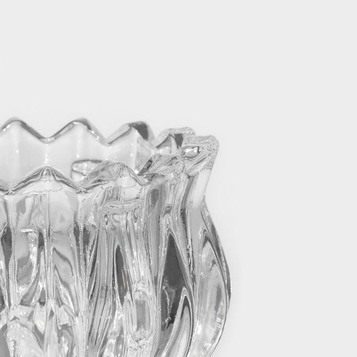 Сахарница стеклянная Доляна «Галерея», 150 мл, 8,5×11 см, с крышкой - фото 1908393756