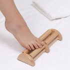 Массажёр «Барабаны», деревянный, 4 ролика с шипами, 26×10×5 см - Фото 4