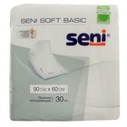 Гигиеническая пеленка Seni Soft Basic, р-р 90х60, 30 шт - Фото 1