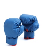Перчатки боксёрские детские, размер 6 oz, синие - Фото 7