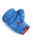 Перчатки боксёрские детские, размер 6 oz, синие - Фото 9