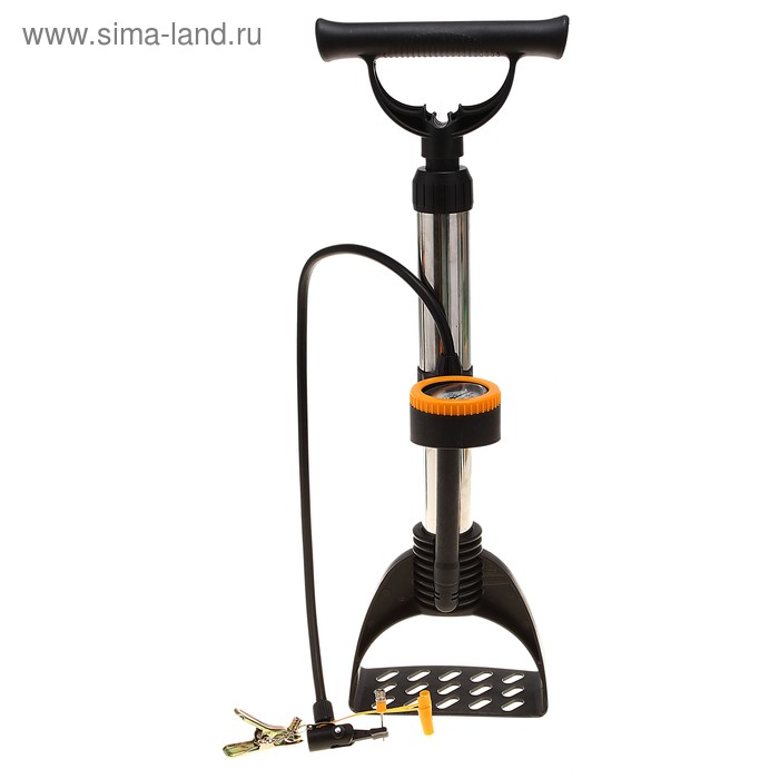 Насос универсальный, 4 насадки: для велосипеда, мячей, надувных изделий и автомобилей - Фото 1