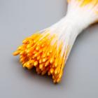 Тычинки для искусственных цветов "Капельки светло-оранжевые" (набор 130 шт) длина 6 см - Фото 3