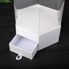 Коробка подарочная, белый, 17 х 17 х 32,5 см - фото 53663378