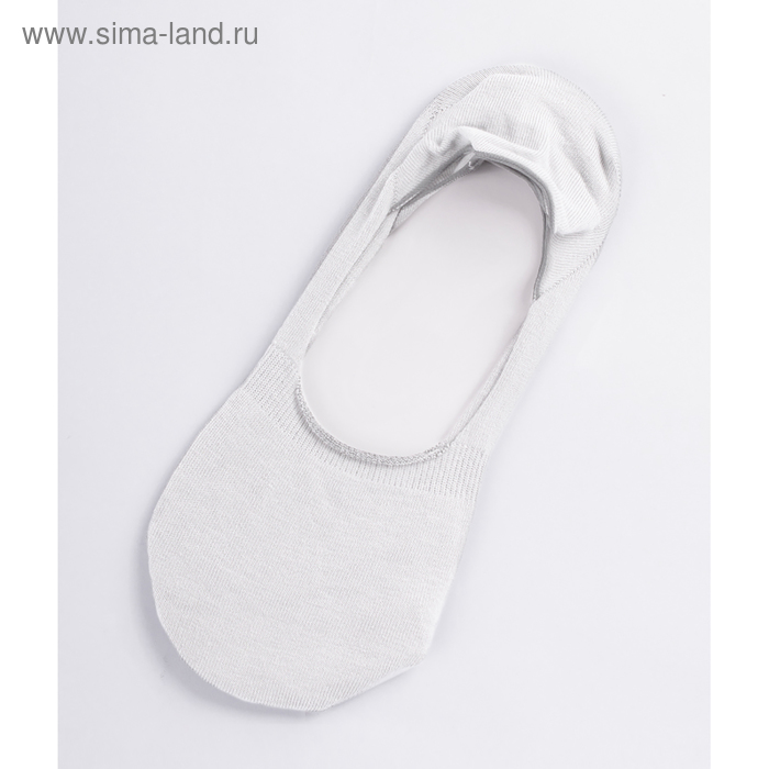 Носки-невидимки женские, цвет белый, р-р 25 - Фото 1