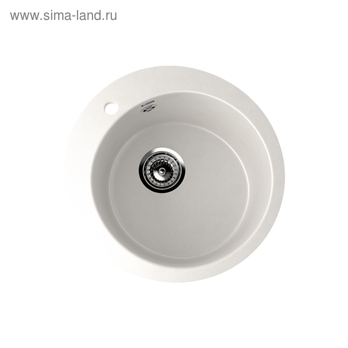 Мойка кухонная Ulgran U405-341, d=495 мм, цвет ультра-белый
