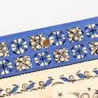 Доска разделочная «Прямоугольная», 18×0,8×31 см, синяя, мезенская роспись - Фото 3