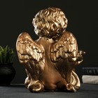 Подсвечник "Ангел сидя в руке" 26х21х30 см бронза, для свечи d=6 см - Фото 4