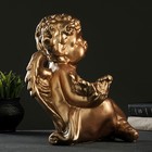 Подсвечник "Ангел сидя в руке" 26х21х30 см бронза, для свечи d=6 см - Фото 5