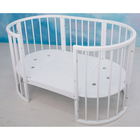 Кроватка-трансформер 6 в 1 MerryHappy круглая/овальная, лакированная, цвет белый - Фото 10