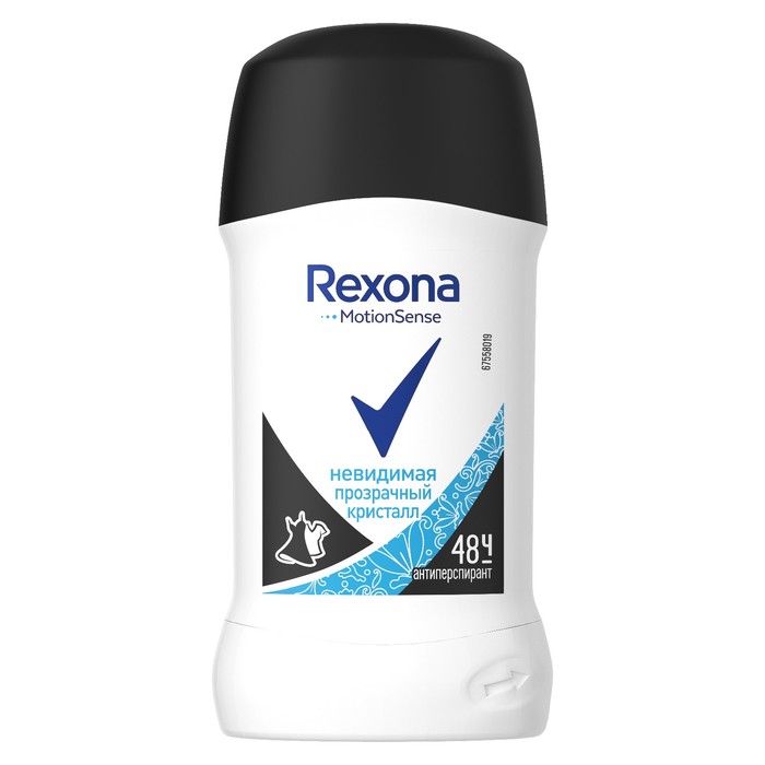 Антиперспирант Rexona MotionSense «Прозрачный кристалл», стик, 40 г