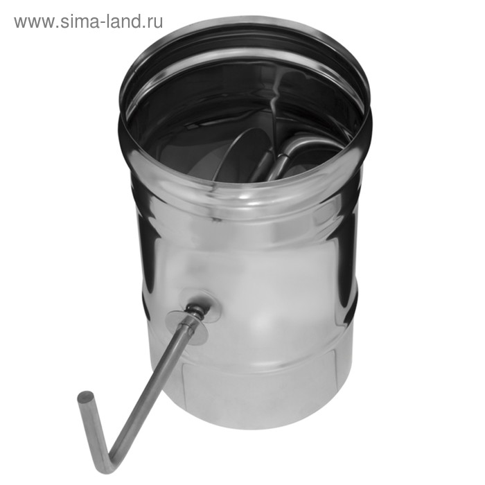 Шибер – задвижка поворотная «Феррум», нержавеющая сталь 430/0.8 мм, d=120 мм