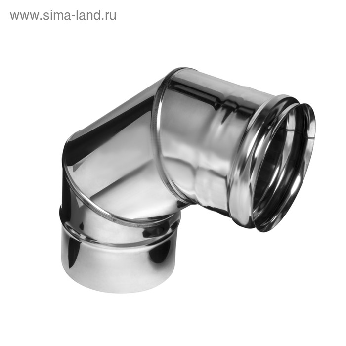 Колено для дымохода «Феррум», угол 90°, нержавеющая сталь 430/0.8 мм, d=115 мм