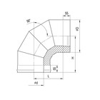 Колено утеплённое для дымохода «Феррум», угол 90°, нержавеющая сталь 430/0.8 мм, зеркальное, d=150/210 мм, по воде - фото 22915590