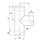 Тройник для дымохода «Феррум», угол 90°, нержавеющая сталь 430/0.8 мм, d=150 мм, по воде - фото 22915604