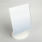УЦЕНКА Зеркало LuazON 003, подсветка, 26,5×16×12 см, 22 диода, 4xАА, (не в комплекте), белое - Фото 1