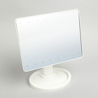 УЦЕНКА Зеркало LuazON 003, подсветка, 26,5×16×12 см, 22 диода, 4xАА, (не в комплекте), белое - Фото 2