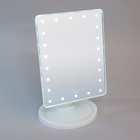 УЦЕНКА Зеркало LuazON 003, подсветка, 26,5×16×12 см, 22 диода, 4xАА, (не в комплекте), белое - Фото 7