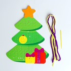 Вышивка пряжей «Новый год! Ёлка» на картоне с пластиковой иглой, набор для творчества - Фото 3