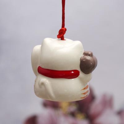 Колокольчик керамика «Фигурка: Манэки-нэко счастье», 5×6.5×6 см