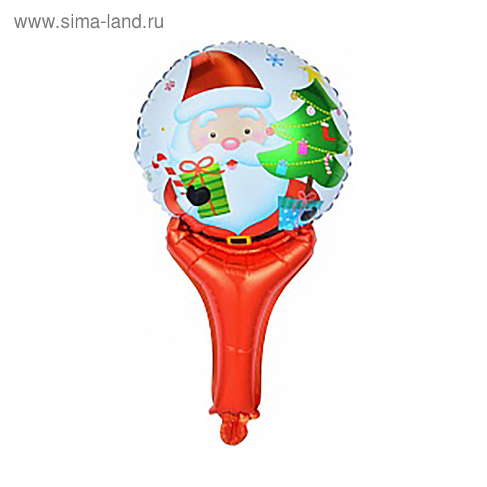 Шар фольгированный 20" "Подарки от Деда Мороза" на ручке - Фото 1