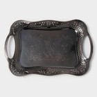 Поднос «Изобилие», 38×25×2.5 см, с ручками, нержавеющая сталь, цвет бронзовый - Фото 2