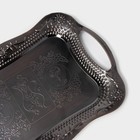 Поднос «Изобилие», 38×25×2.5 см, с ручками, нержавеющая сталь, цвет бронзовый - Фото 3