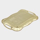 Поднос «Изобилие. Золото», 44.7×30×3 см, с ручками, нержавеющая сталь, золотистый - Фото 3