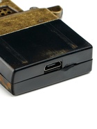 Зажигалка электронная «Череп в огне», металлическая, дуговая, от USB - Фото 4