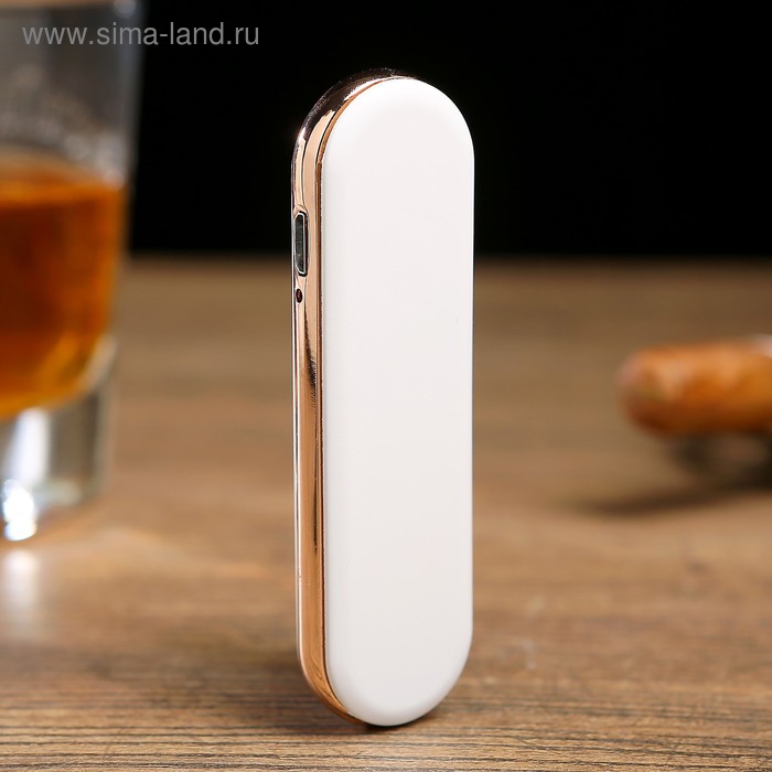 Зажигалка электронная "Слайд", USB, спираль, белая, 0.7 х 2.2 х 8 см - Фото 1