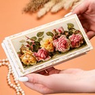 Шкатулка - купюрница «Розы», белая, 8,5×17 см, лаковая миниатюра - Фото 3