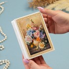 Шкатулка «Букет цветов в вазе», белая, 10×14 см, лаковая миниатюра - Фото 3