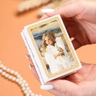 Шкатулка «Девочка с совой», белая, 6×9 см, лаковая миниатюра - фото 9760322