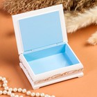 Шкатулка «Цветение», белая, 8×10,5 см, лаковая миниатюра - Фото 2