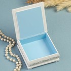 Шкатулка «Букет цветов в вазе», белая, 10×10 см, лаковая миниатюра - Фото 2