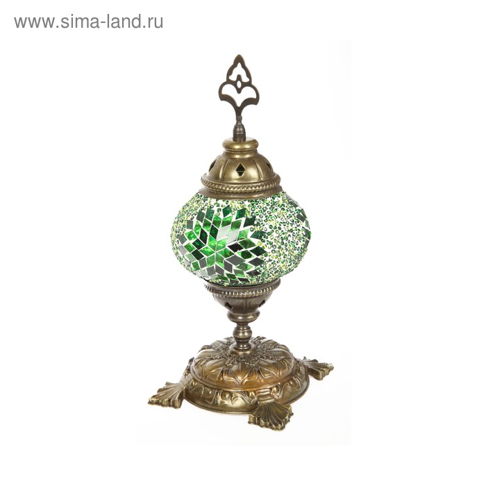 Настольная лампа "Марокко" 1x40Вт E14 зеленый 12x12x31см - Фото 1