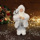 Дед Мороз под ёлку «Зимнее волшебство. Новогодняя игрушка в белой шубке», 30 см, МИКС - Фото 1