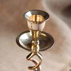 Подсвечник на 1 свечу «Спираль», 20.5 см, с перламутром - Фото 3