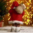 Дед Мороз "В красной шубке, с фонариком и мешочком" 30 см - Фото 3