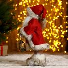 Дед Мороз "В красной шубке, с фонариком и мешочком" 30 см - Фото 4