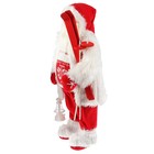 Дед Мороз в вязаном костюме с лыжами и фонарём 60 см - Фото 3