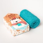 Махровое полотенце "С Новым годом, Мишка" 30х30 см, хлопок 340гр/м2 - Фото 2