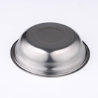 Миска, 700 мл, 19×5 см, нержавеющая сталь - Фото 3