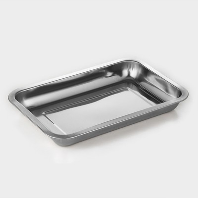 Противень, 32×22×4 см, хромированный