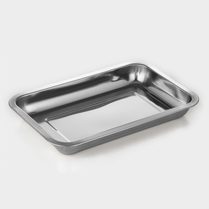 Противень, 32×22×4 см, хромированный - Фото 1