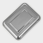 Противень, 36×27×4 см, нержавеющая сталь, хромированный - Фото 5