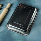 Противень, 36×27×4 см, нержавеющая сталь, хромированный - Фото 6