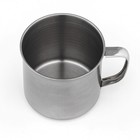 Кружка Доляна «Мэйли», 650 мл, d=9 см, толщина 0.33 мм, нержавеющая сталь, хромированная - Фото 3