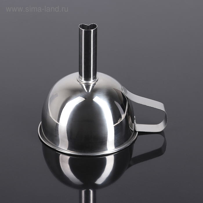 Воронка, d=9 см, с ручкой, нержавеющая сталь - Фото 1