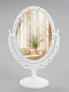 Зеркало декоративное, с увеличением х2, двустороннее, 16.5×24.5 см, (11×15.5 см), белое - Фото 6